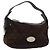 BALLY Borsa a Spalla in Pelle Scamosciata Marrone Argento Auth ti2290