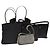 BALLY Bolso de Hombro de Cuero Nylon 5Set Negro Gris Marrón Auth ti2286 Castaño