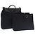 Hermès HERMES Herbag MM Borsa a Mano Tela Pelle Blu Navy Argento Auth 101293