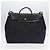 Hermès HERMES Herbag MM Borsa a Mano Tela Pelle Blu Navy Argento Auth 101293 - vista 26