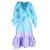 Autre Marque Stine Goya Steffi Ruffle Trim Wrap Dress in Light Blue Polyester  ref.1875979
