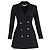 Rotate Doppelt geknöpftes Blazer-Kleid Birger Christensen N.23 aus schwarzer Schurwolle
