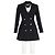 Rotate Doppelt geknöpftes Blazer-Kleid Birger Christensen N.23 aus schwarzer Schurwolle - Ansicht 4