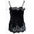 Autre Marque Goldhawk, black velvet and lace top - view 3
