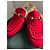Mocassini Princetown Gucci Rossi in Pelle e Lana Rosso - vista 3