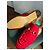 Mocassini Princetown Gucci Rossi in Pelle e Lana Rosso - vista 5