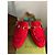 Mocassini Princetown Gucci Rossi in Pelle e Lana Rosso - vista 9