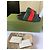 Sandali Gucci Demetra in nylon imbottito rosso e verde - vista 7