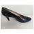 Décolleté Chanel blu navy in pelle - vista 7