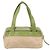 CHANEL Borsa a mano in cotone beige CC Auth 102761 - vista 2