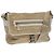 PRADA Borsa a Spalla Nylon Beige Argento Auth 103773