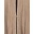 Abrigo Duster de Cuero Suede sin Cuello DROMe Beige Castaño - vista 2