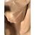 Abrigo Duster de Cuero Suede sin Cuello DROMe Beige Castaño - vista 4