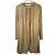 Abrigo Duster de Cuero Suede sin Cuello DROMe Beige Castaño - vista 8