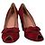 Alaïa Peep Toe Bow Pumps Cutout Suede Heels Bordeaux Red