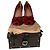 Alaïa Peep Toe Bow Pumps Cutout Suede Heels Bordeaux Red - view 2