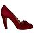Alaïa Peep Toe Bow Pumps Cutout Suede Heels Bordeaux Red - view 3