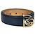 Dolce & Gabbana D&G Logo Schnalle Gürtel Blau Leder Gold hardware