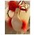 Sandali Charlotte Olympia in suede rosso con piume - vista 5