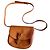 Borsa a mano Yves Saint Laurent Kaia in pelliccia marrone chiaro