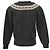 Jil Sander Strickpullover mit Musterdetail in grauer Wolle. - Ansicht 3