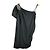 Alice by Temperley Ein Schulter Seiden Mini Kleid Schwarz