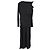 Victoria Beckham Midi-Kleid mit Rüschendetails aus schwarzem Polyester - Ansicht 2