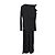 Victoria Beckham Midi-Kleid mit Rüschendetails aus schwarzem Polyester - Ansicht 5