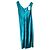 Vestido midi sin mangas en V turquesa de poliéster de Jason Wu - vista 2