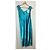 Vestido midi sin mangas en V turquesa de poliéster de Jason Wu - vista 7