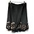 Falda circular de seda bordada Karen Millen Negra Negro