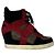 Baskets à talon caché en pierre rouge ASH Bowie Noir Rose Gris