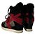 Baskets à talon caché en pierre rouge ASH Bowie Noir Rose Gris - vue 3