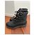 Botas Timberland 6 polegadas em couro preto e lã cinza escuro Cinza antracite - vista 6