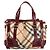 Borsa a mano Burberry Nova Check in PVC pelle 2 vie beige Auth mr743 - vista 2