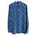 Camisa de seda azul con estampado batik Altuzarra