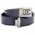 Chanel Leder- und Gunmetal-Silber-Schnallen-Gürtel Schwarz