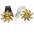 Orecchini Chanel Vintage Gilt Twisted Sun CC Gold hardware