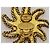 Orecchini Chanel Vintage Gilt Twisted Sun CC Gold hardware - vista 8