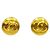 Orecchini a bottone martellato Chanel Gold hardware