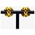 Orecchini a bottone martellato Chanel Gold hardware - vista 2