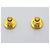 Orecchini a bottone martellato Chanel Gold hardware - vista 6