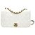 Chanel Classico Senza Tempo Flap Singolo Completo 24K GHW Bianco