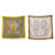 Hermès NEUF FOULARD HERMES BRIDES DE GALA DOUBLE FACE CARRE 90 H901266S SOIE SCARF Jaune  ref.1880598