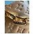 Coussin Louis Vuitton Cushion PM Pelle di Agnello Oro D'oro - vista 4