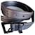 Ceinture Yves Saint Laurent Cassandre en cuir noir  - vue 1
