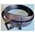 Ceinture Yves Saint Laurent Cassandre en cuir noir  - vue 3