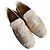 Espadrillas Louis Vuitton Beige Oro Grigio Cotone Pelliccia D'oro