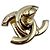 CHANEL fibbia CC turnlock  oro D'oro