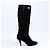 Timeless Botas largas de terciopelo Chanel Coco Mark en negro, talla 37,5 EU